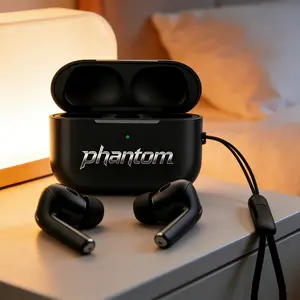 GreatWall PHANTOM T7 Earphone Bluetooth Nirkabel True Wireless, Anti Air Dalam, Baterai Tahan Lama, TWS, Suara Bass Kuat, Audio Surround 3D, Peredam Suara Cerdas, Gaming Kompetitif, Mendukung Panggilan, Musik, Olahraga, Earphone Bluetooth Nirkabel