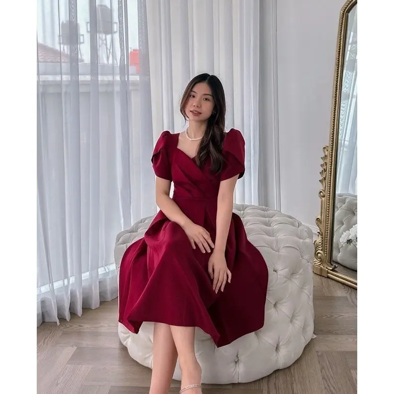 dress wanita formal FWG Momita Wanita Long Wedding Dress