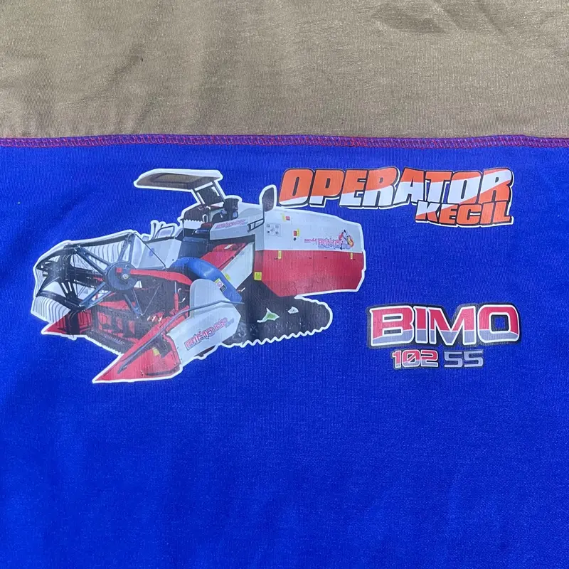 kaos anak motif combine yanmar, bimo, kubota 7