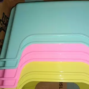 [6 pcs] Kursi Segi Mini ZORA Tempat Duduk Jongkok Kotak Kokoh Bangku Abu Plastik Kursi Anak Kecil