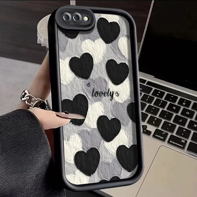 Casing Hp Untuk OPPO A5 A3s A12E Realme C1 Case Casing ponsel pola cinta HP ponsel kasing lembut trendi baru Softcase pelindung silikon Kesing
