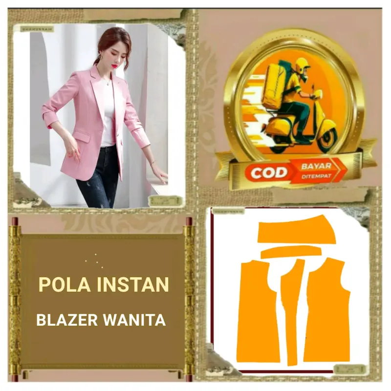 Pola Instan Blazer Wanita/Blazer wanita/Pola instan/Jas wanita 0