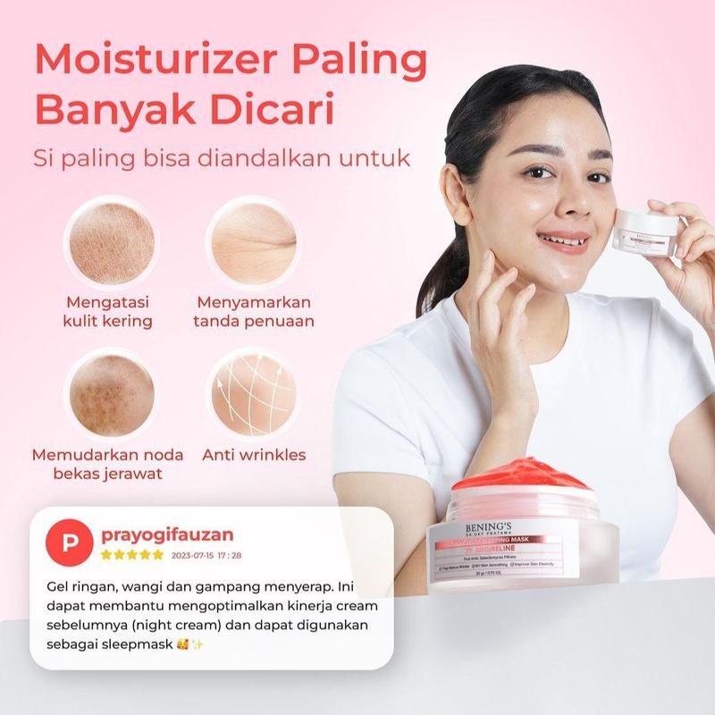 Product Introduction of (DOKTIF APPROVED) Bening's Pink Jelly Sleeping Mask 2% Argireline - Masker Wajah & Anti Kusam 17