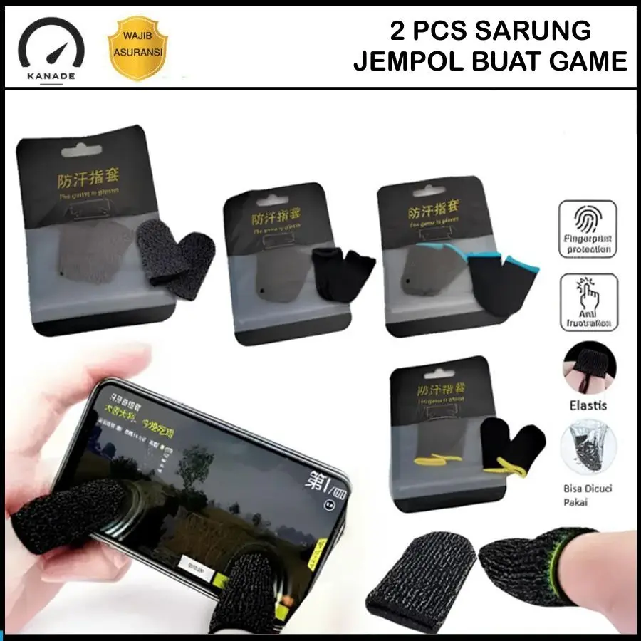 Sarung Jempol 1Pasang Finger Cots Gaming Pelindung Jari Tangan Game For ML Anti Keringat