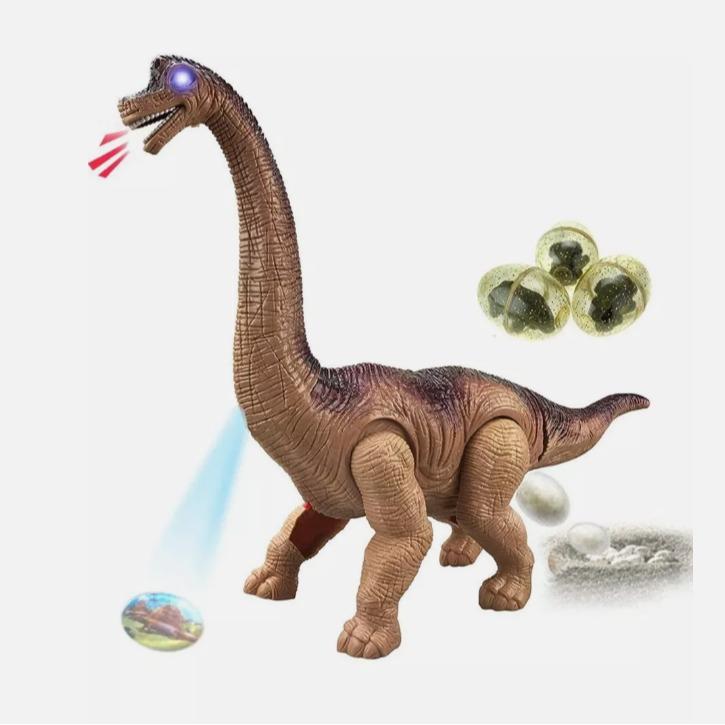 Mainan Anak Dino Brachiosaurus Egg Walk - Mainan Dinosaur World Toys Berjalan & Bertelur 1