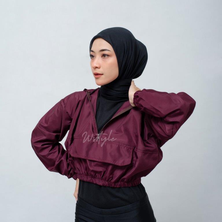 Croptop Wanita Dewasa Saku Depan Jaket Crop Parasut  Sport Korean style Jaket Parasut Jogging Gim  Jaket Olahraga Terbaru Crop Ringan  Simple Terbaru Jaket Parasut  Cepat Kering Anti air Nyaman  Bahan  Despo Premium Abu 6