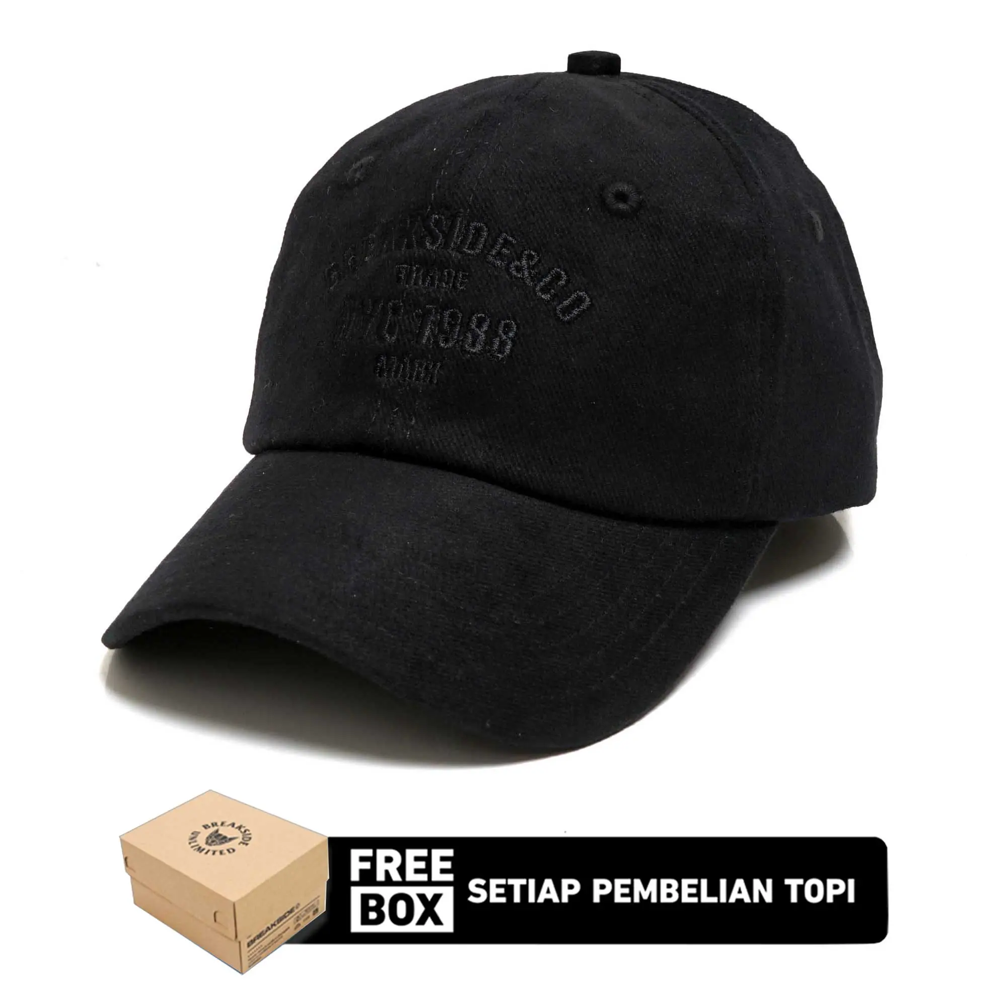 Breakside Polo Cap Scraper - Black Topi Pria