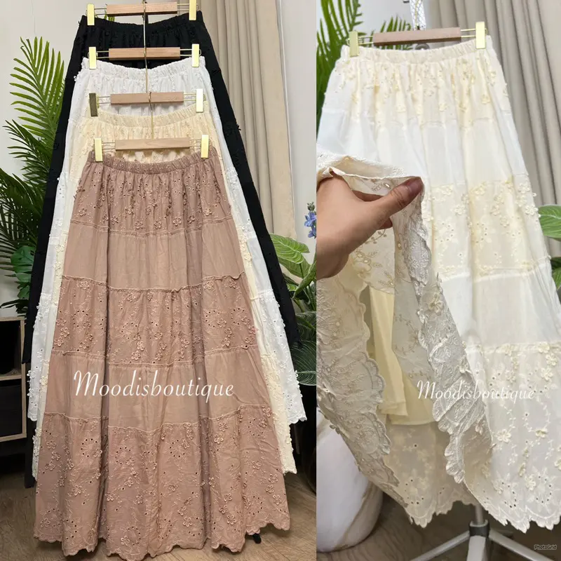 Cloerr Embroidered Skirt Rok Katun Bordir 3