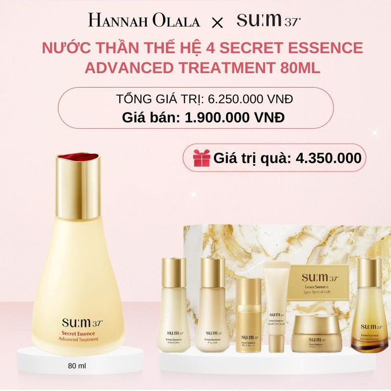 SU:M37 - DEAL 6: Nước thần thế hệ 4 su:m37o Secret Essence Advanced Treatment 80ml GIÁ GỐC 6,250K CHỈ CÒN 1,710K