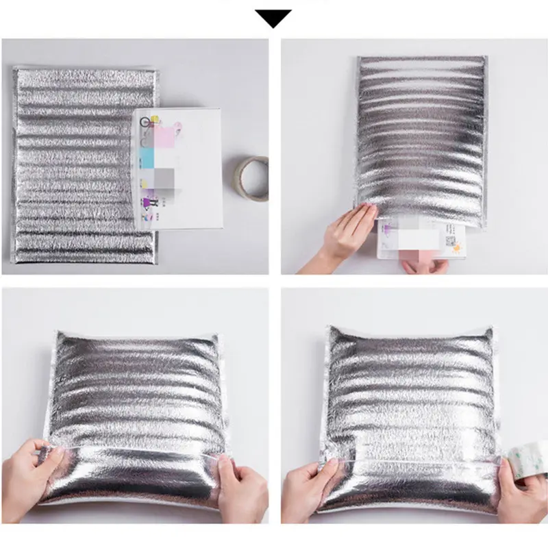 Túi Ăn Trưa, Cách Nhiệt, Giấy Bạc Nhôm, Dùng Một Lần, 20 Chiếc, Thích Hợp Cho Giao Thức Ăn, Túi Giao Hàng 3