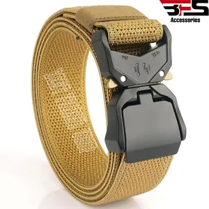 B.F.S Ikat Pinggang Pria Nylon Canvas Sabuk Pria Kanvas Tactical Gesper Pria Quickly Unlock Hitam Coklat Hijau