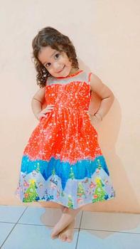 Product Review of [BrandedBaby] Baju Dress Natal Anak Perempuan Satin Printing Lengan Kutung Kids Fashion from M** 0