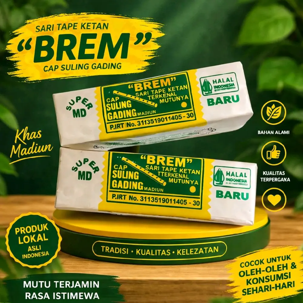 TERLARIS️!!! BREM MADIUN ASLI KEMASAN PLASTIK SABLON