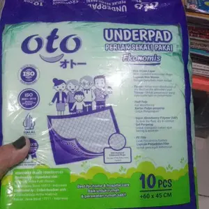 OTO UNDERPAD Perlak Sekali Pakai Menyerap Urine Cairan uk 60 x 45 cm , isi 10 pcs