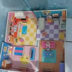 Poney Puzzle 3d diy bahan foam Miniatur diy rumah Paper house Mainan puzzle edukasi anak 3D Teka-teki