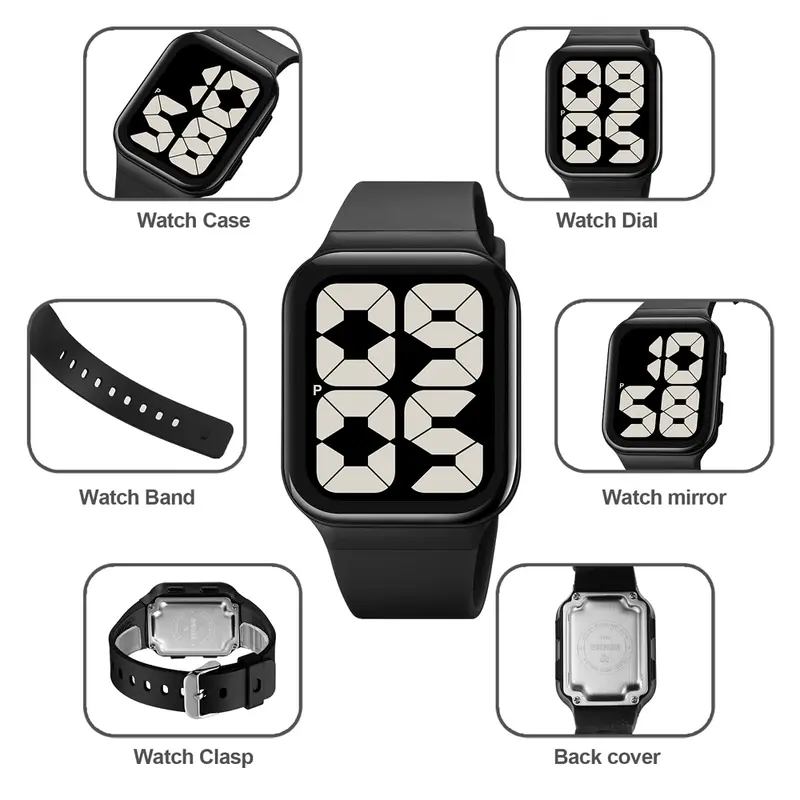 SKMEI Jam Tangan Digital Sport Pria Wanita Waterproof 50M - 1995 Watches 2