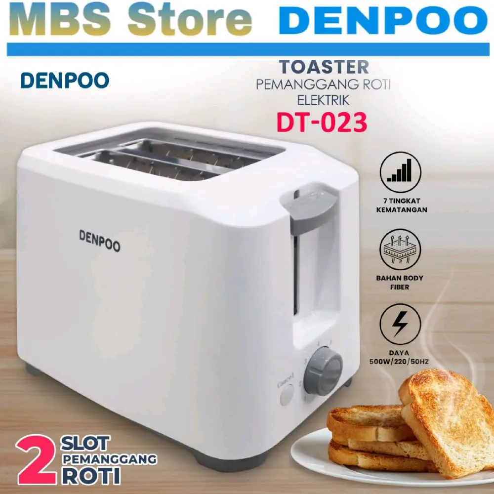 Toaster Denpoo Pemanggang Roti Elektrik DT 023 D