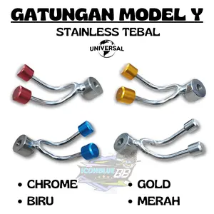 CANTOLAN GANTUNGAN BARANG Model CABANG Y Varian 4 Warna bahan Full Stainless UNIVERSAL untuk semua motor