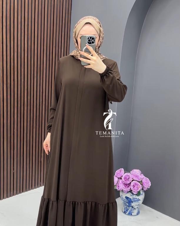 TEMAWANITA Medina Gamis Premium Bahan Halus Lembut - 7.1 Dress Busui Friendly dengan Resleting Dada Cocok untuk Idul Iedul Fitri Lebaran Masa Kini 6