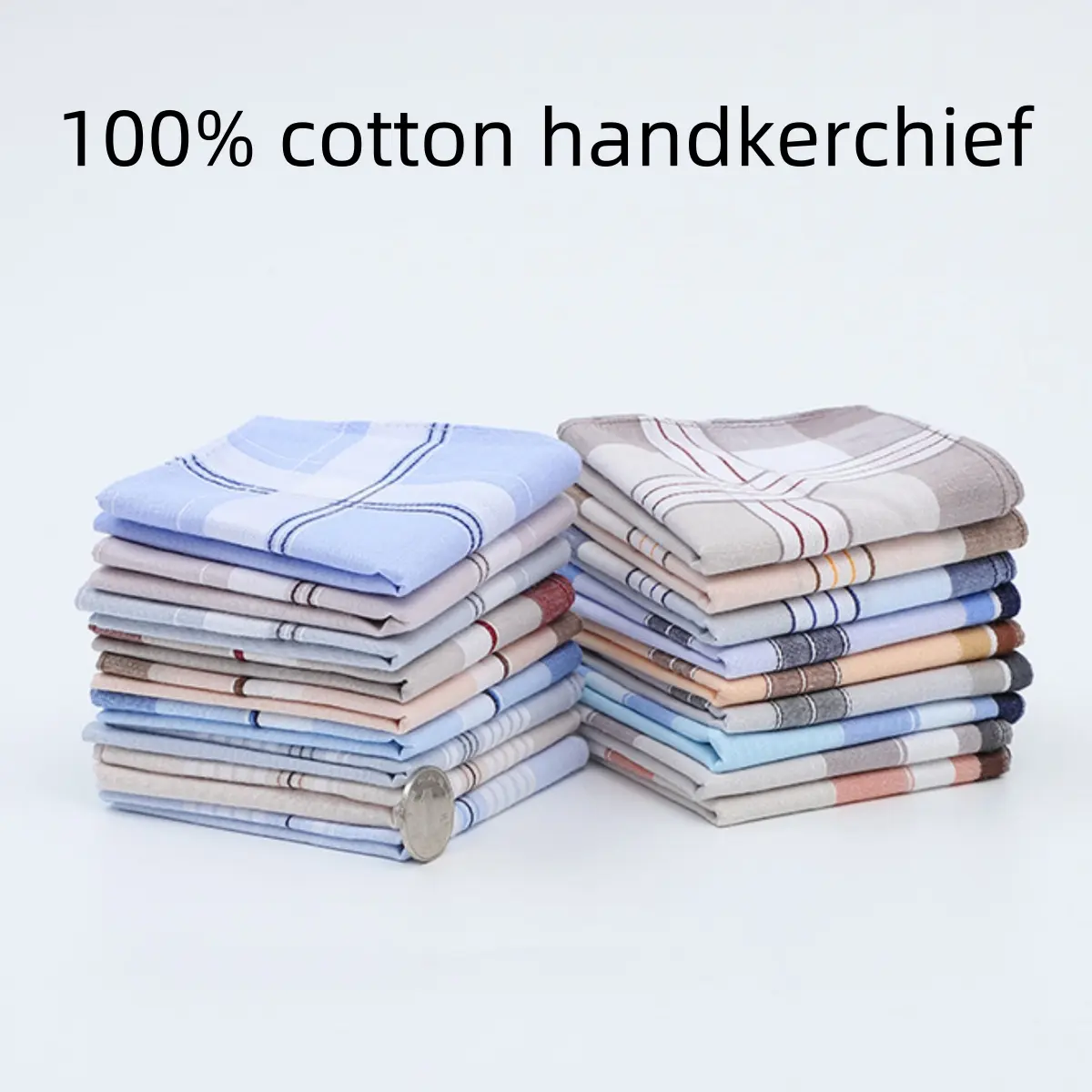 Cotton hand towel, 100% pure, unisex, striped square towel, made of pure cotton material, suitable for men and women, suitable for outdoor activities