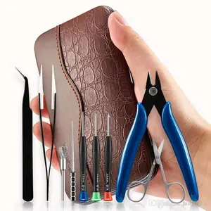 Dompet kulit TOOL-box 9 in 1 Kulit t00lboxPerkakas Obeng Set Blacksmith Obeng Set Camping Pria