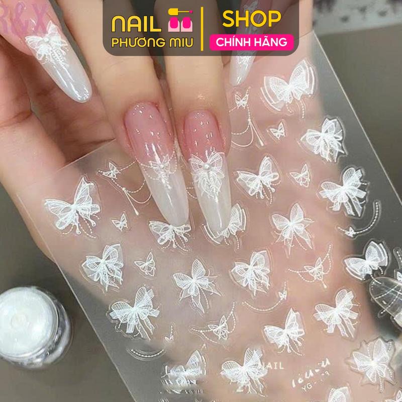  Tổng Hợp Sticker 5D Hot Hit Làm Nail Siêu Xinh Hình Dán Móng Tay Nơ Ren Hàn Quốc Bướm Nổi Hoa Nhiều Màu Labubu Nữ Women 