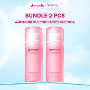 Glowsophy Bundle 2 Pcs Watermelon Brightening Moisturizer Niacinamide Mugwort Gel Day and Night Skincare 100 ml