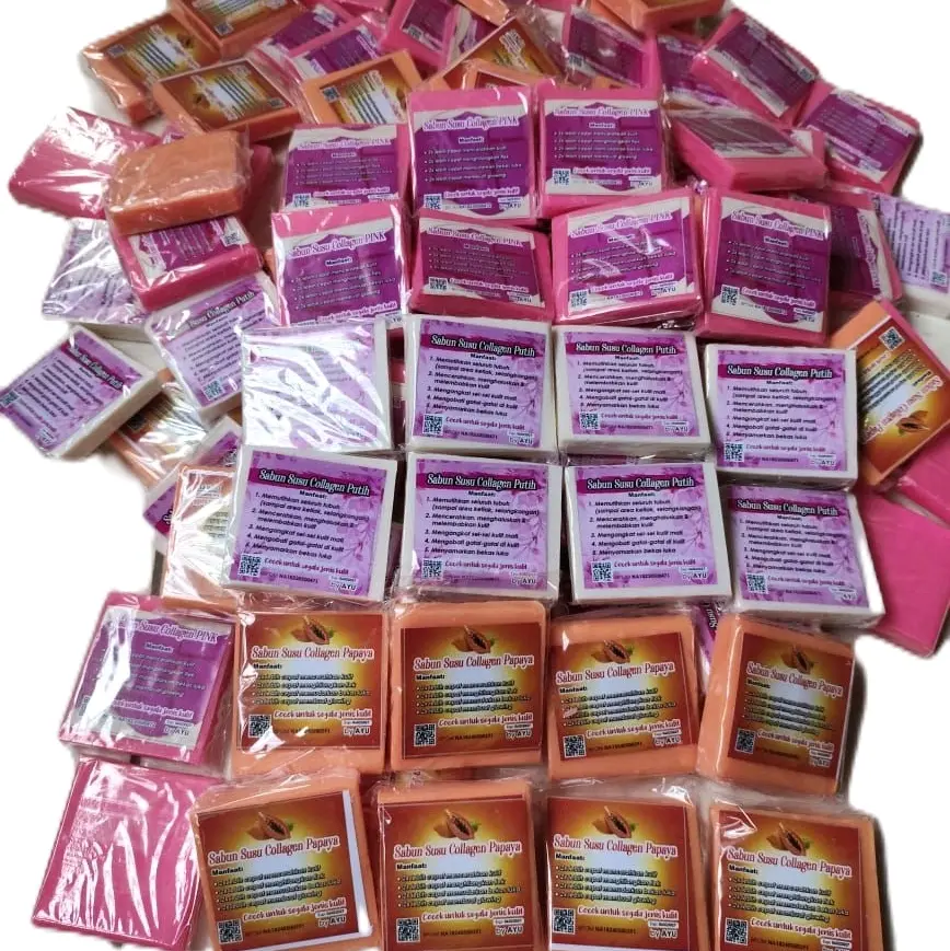 12 pcs/ 6 pcs SABUN SUSU COLLAGEN ukuran sedang dan tebal mencerahkan kulit promo murah Soap kolagen menenangkan