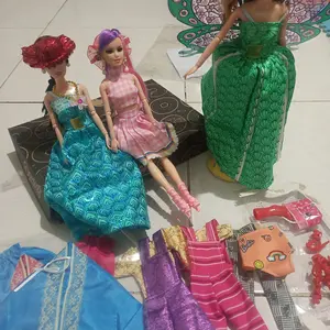 MAINAN BAJU BONEKA PIVOTAL PAKET HEMAT (5 BAJU 5 SEPATU 5 AKSESORIS) COD BAYAR DI TEMPAT