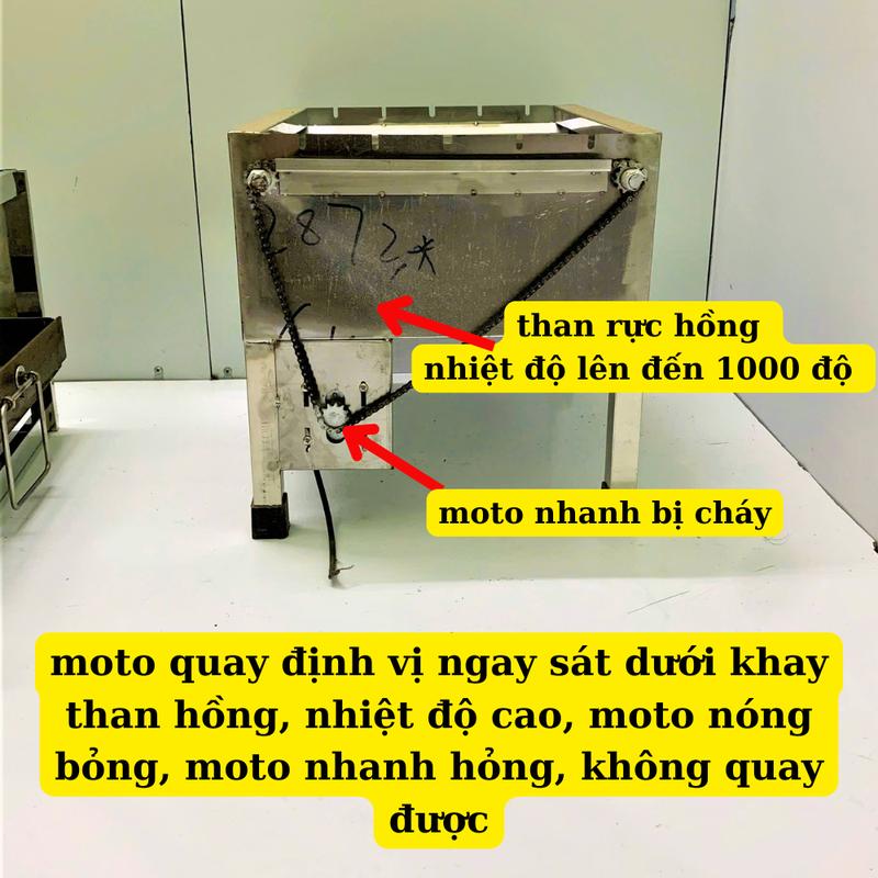 Bếp nướng thịt than hoa, bếp nướng thịt có moto quay 7 xiên, bếp nướng thịt inox không gỉ 6