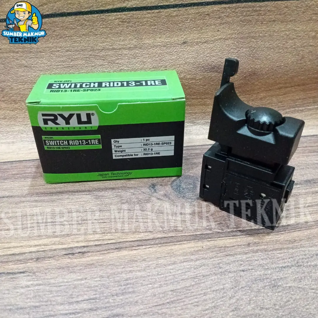 Switch Saklar Mesin Ryu Bor Listrik 13 mili Bolak Balik RID13-1RE RID 13 – 1 RE