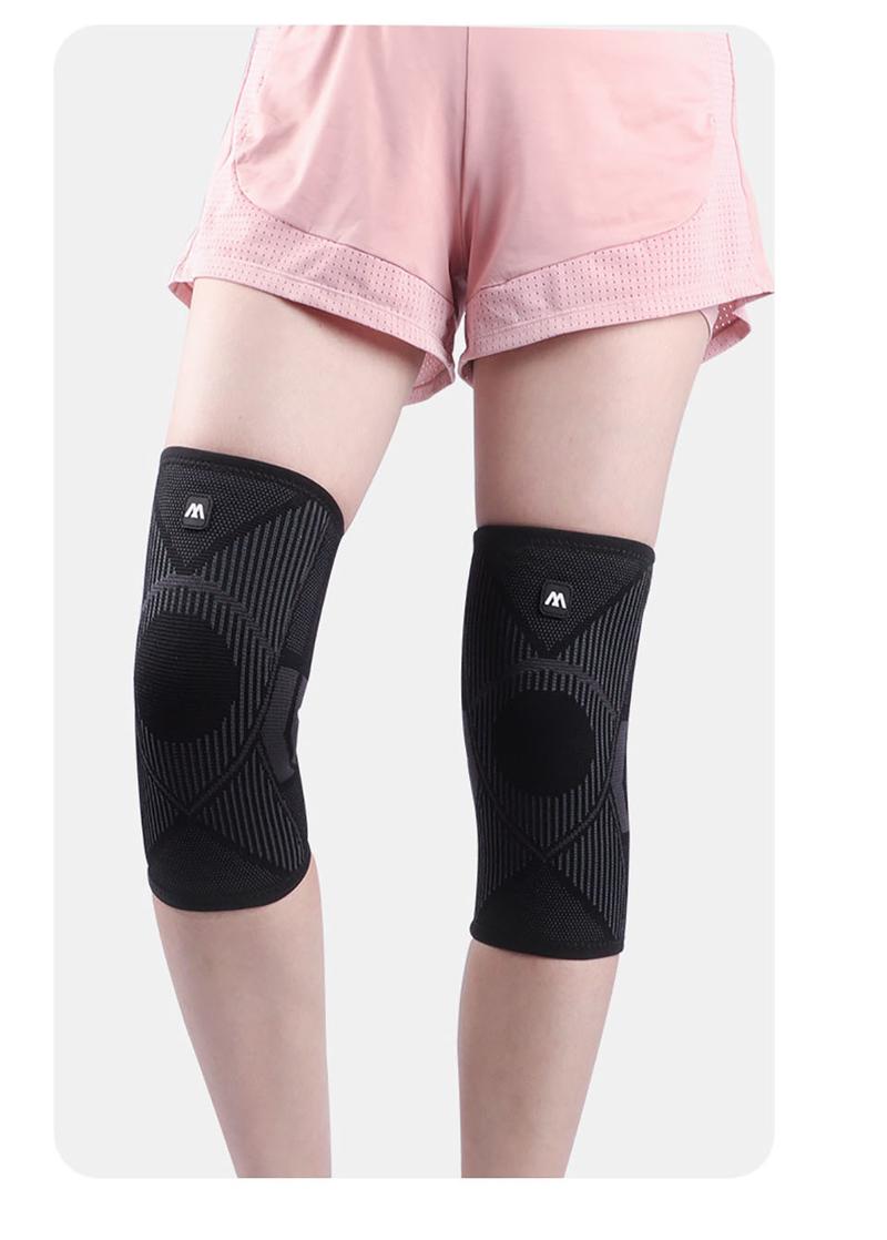 Product Introduction of KOKOSSI 1Piece Knitted Sports Fitness Kneepad Anti Slip Four Sided Elastic Nylon Breathable Sweat Absorbing Knee Sleeve 29