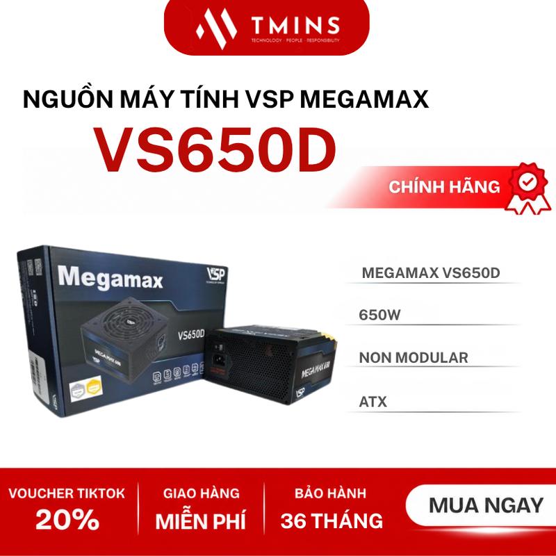 Nguồn máy tính VSP MEGAMAX VS650D (650W/ Non Modular/ ATX)