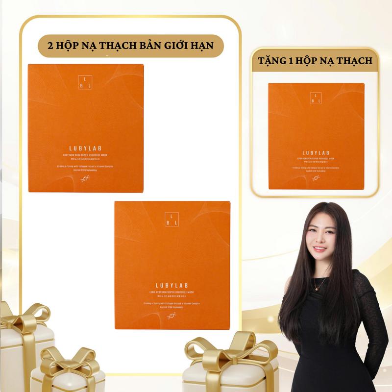 SN1730 - Combo 3 Hộp Mặt Nạ Thạch Hydrogel phiên bản giới hạn Premium Lubylab 4 miếng *3