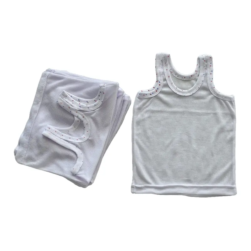 12Pcs dan 6pcs Kaos Dalam Anak Singlet Polos Harian Berwarna Size S,M,L,XL,3L Fashion 6