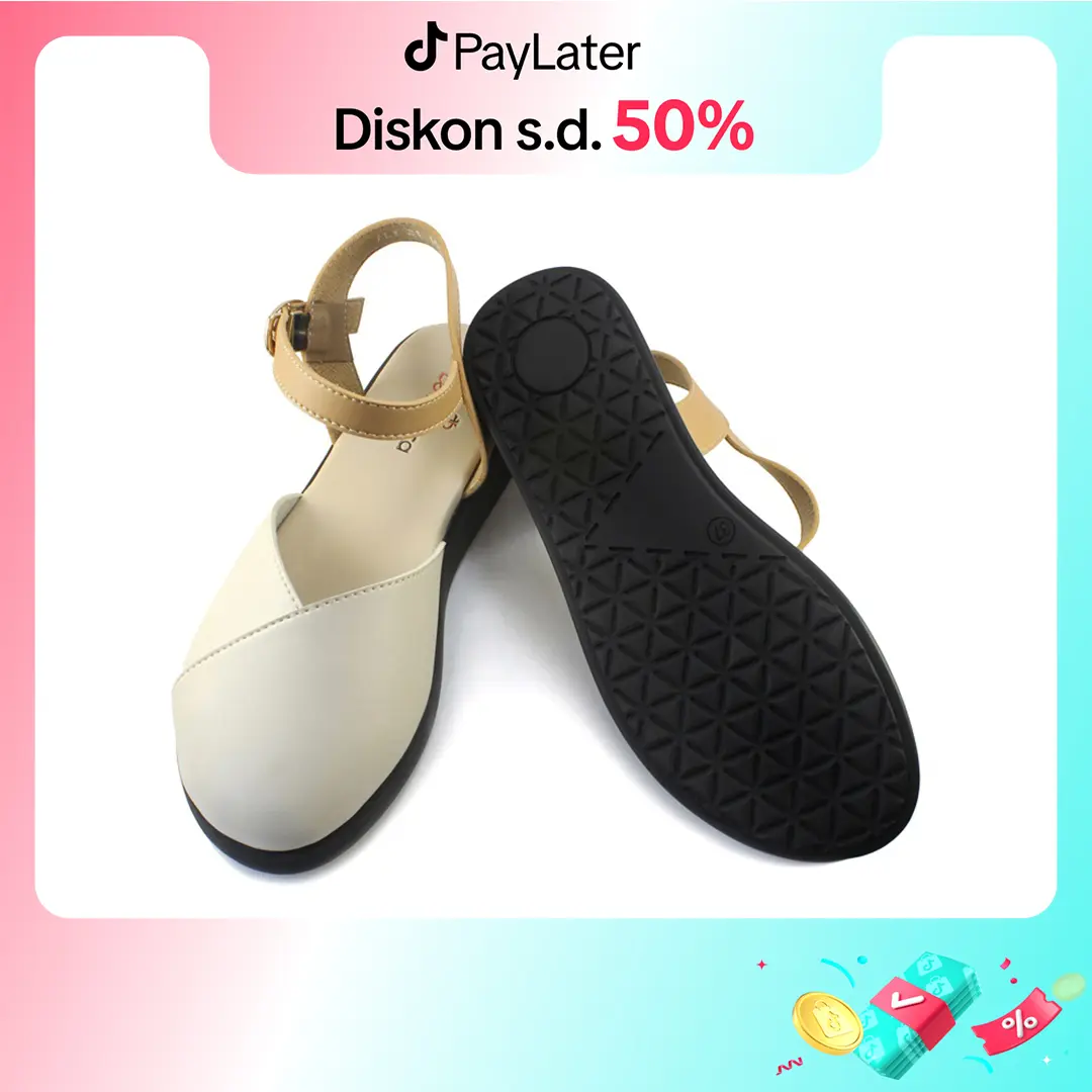 Le Bianca ALY 21-10 Sepatu Sendal Wanita flat sandal Hitam Coklat Putih