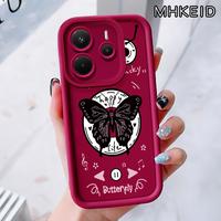 Gambar Casing Hp untuk Xiaomi Redmi Note 14 4G Note 14 5G Note 14 Pro 5G POCO X7 5G Case Pola Kupu-Kupu Merah Muda Kasing Anti-Sidik Jari Kesing Cesing Silikon Softcase Casing - Gaya1, Redmi Note 14 4G dari MHKEID MALL Kab. Tangerang 1 Tokopedia