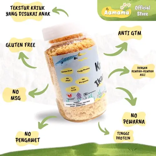 BY AAMAMA KREMESAN IKAN KEMBUNG NO MSG SOLUSI ANTI GTM 100 GRAM KREMESAN MPASI PREMIUM Bayi Anak-Anak 2