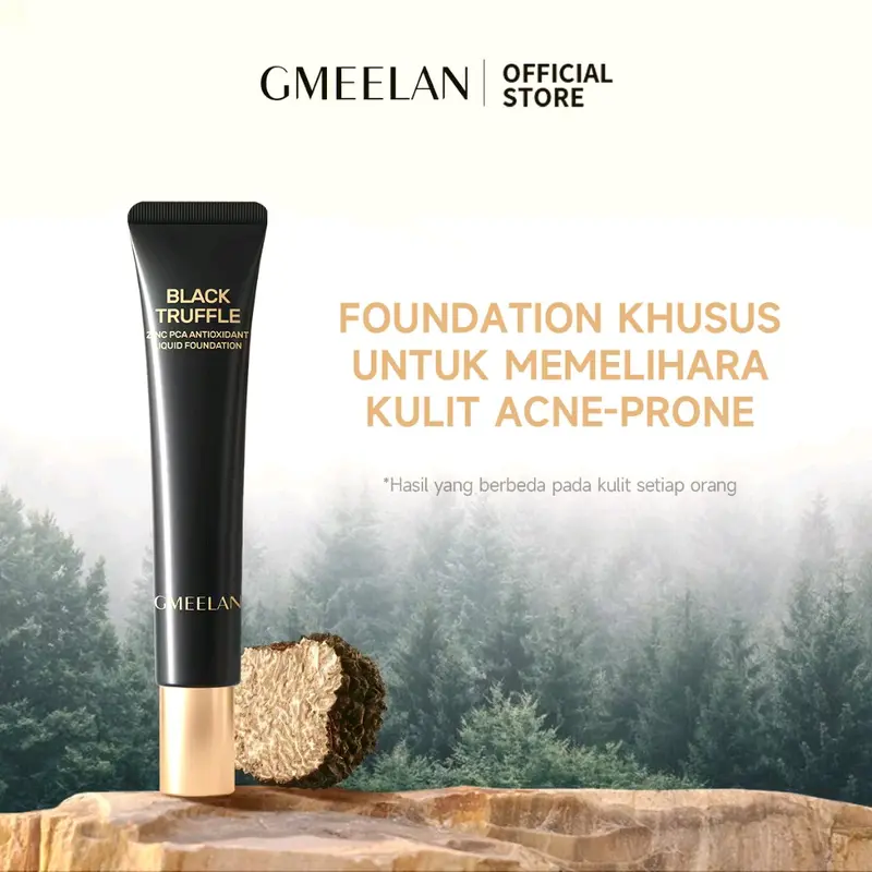 GMEELAN FONDATION Black Truffle Zinc PCA  anti oksidan Liquid Fondation sbg REFILL CUSHION menjaga riasan tahan lama 0