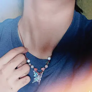 Kalung neckles kupu kupu alam | tema peri | fairy tale | kalung peri |