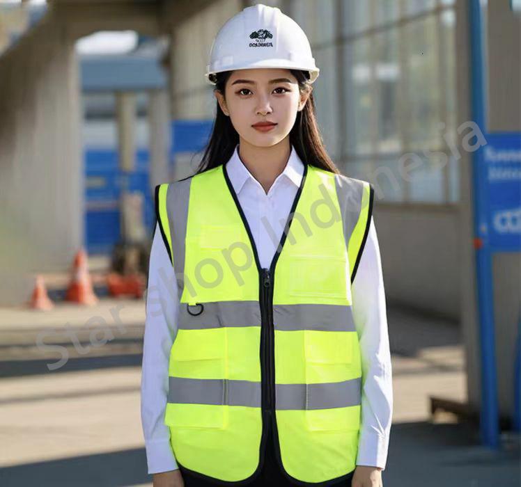 Safety Vest Proyek Polyester / Rompi proyek Safety / Polyester - Shop ...