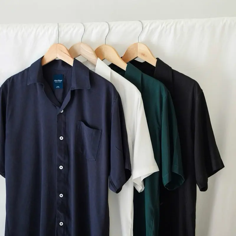 Kemeja Polos Vintage/Kemeja Pria Wanita Lengan Pendek/Kemeja Pantai/Kemeja casual/Kemeja Vintage 2023 By Vickdom Store