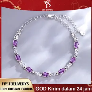 Gelang Safir untuk Wanita, 100% Asli dan Original dari Korea Kotak hadiah gratis termasuk.