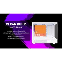 Gambar CASING CUBE GAMING QUITOZ - Mid Tower mATX Case Tempered Glass - White dari Techno Computer Bali Kota Denpasar 5 Tokopedia