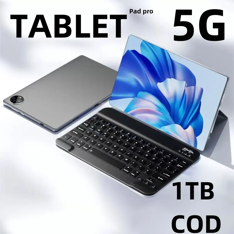 COD Fast Shipping Cheap Tablet, 1TB Large Memory PUBG-TIKTOK Various Large Games and Learning Software, Suport 5GWiFi-2SIM, Lightweight and Convenient for Outdoor Carrying, 1TB Large Memory 10.3-inch Large Screen Student Learning Universal Edition, 4