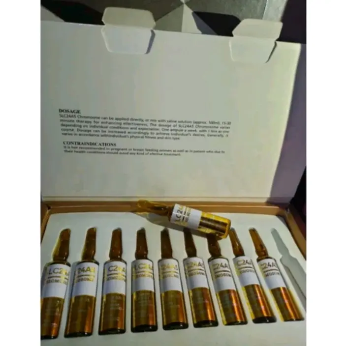 SLC24A5 GOLD 20mli+pure_biru+whitening_booster Wajah Essence Pencerah Hitam Perawatan 3