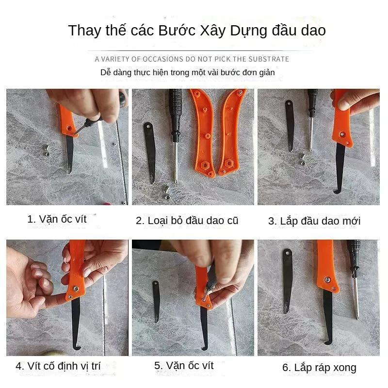 Dụng cụ chà ron gạch làm sạch kẽ mạch gạch lát sàn,thi công dao cạo cao cấp 6