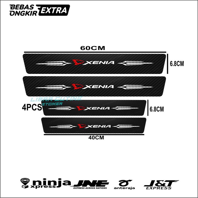 stciker pelindung pijakan kaki carbon 3d mobil daihatsu xenia unevesal semua mobil daihatsu xenia bias cod 4
