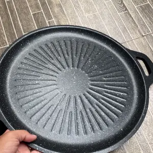 Wajan Pemanggang Grill Pan BBQ Anti Lengket Alat Panggangan Daging Tumis Serbaguna