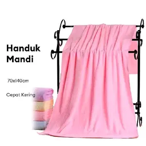 ( Tipis )3G Handuk Mandi Ukuran 70x140 cm Motif Beruang Warna Warni | Handuk Pantai Microfiber Embossed Bear Cepat Kering Bayi | Handuk Mandi Menyerap Air | COD A254